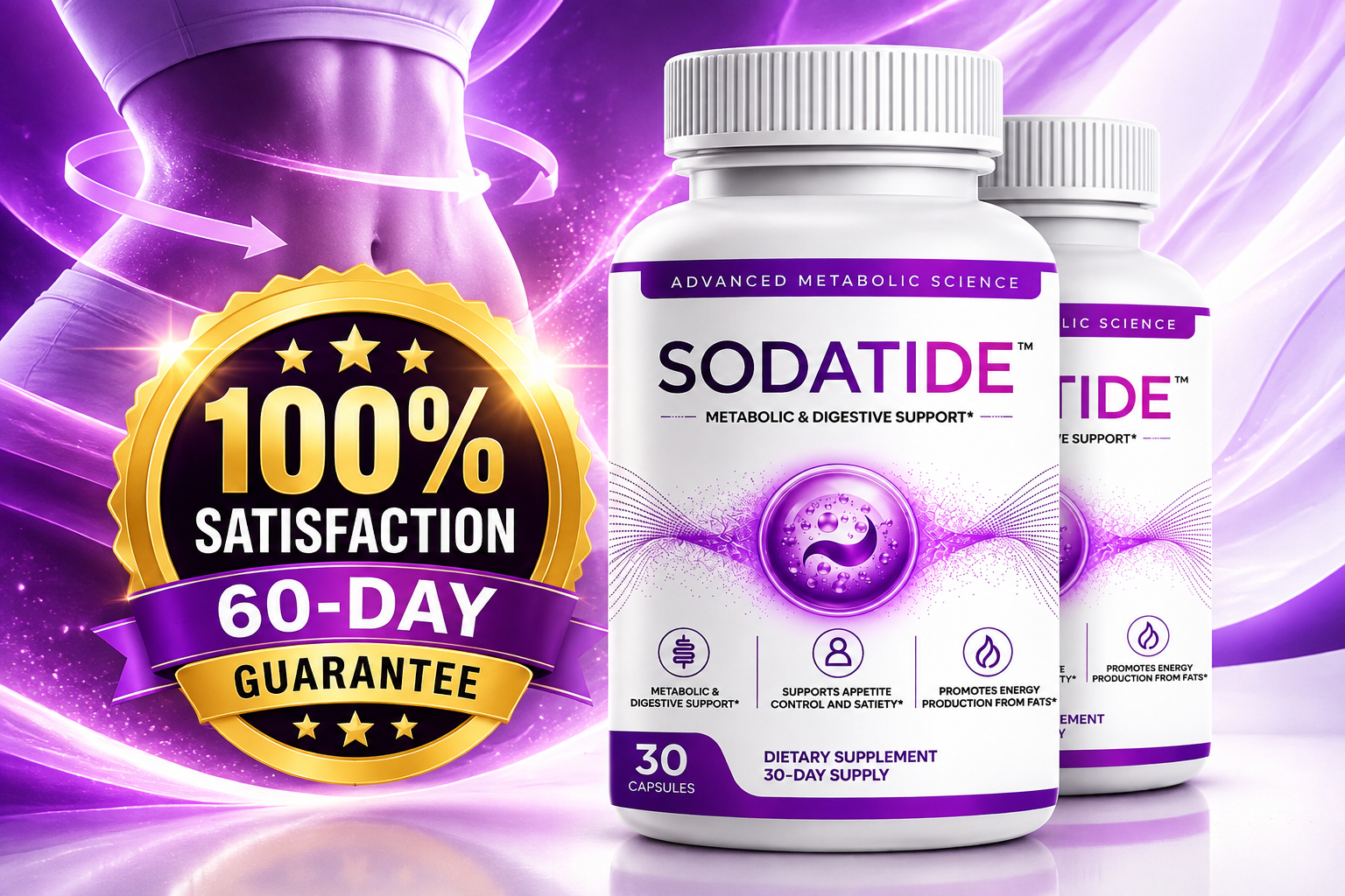 SodaTide 60-day money-back guarantee banner